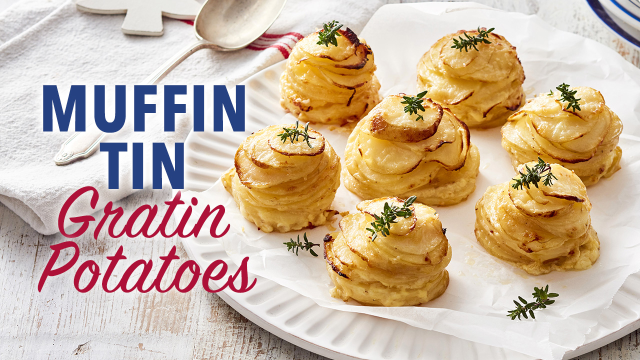 Muffin Tin Gratin Potatoes